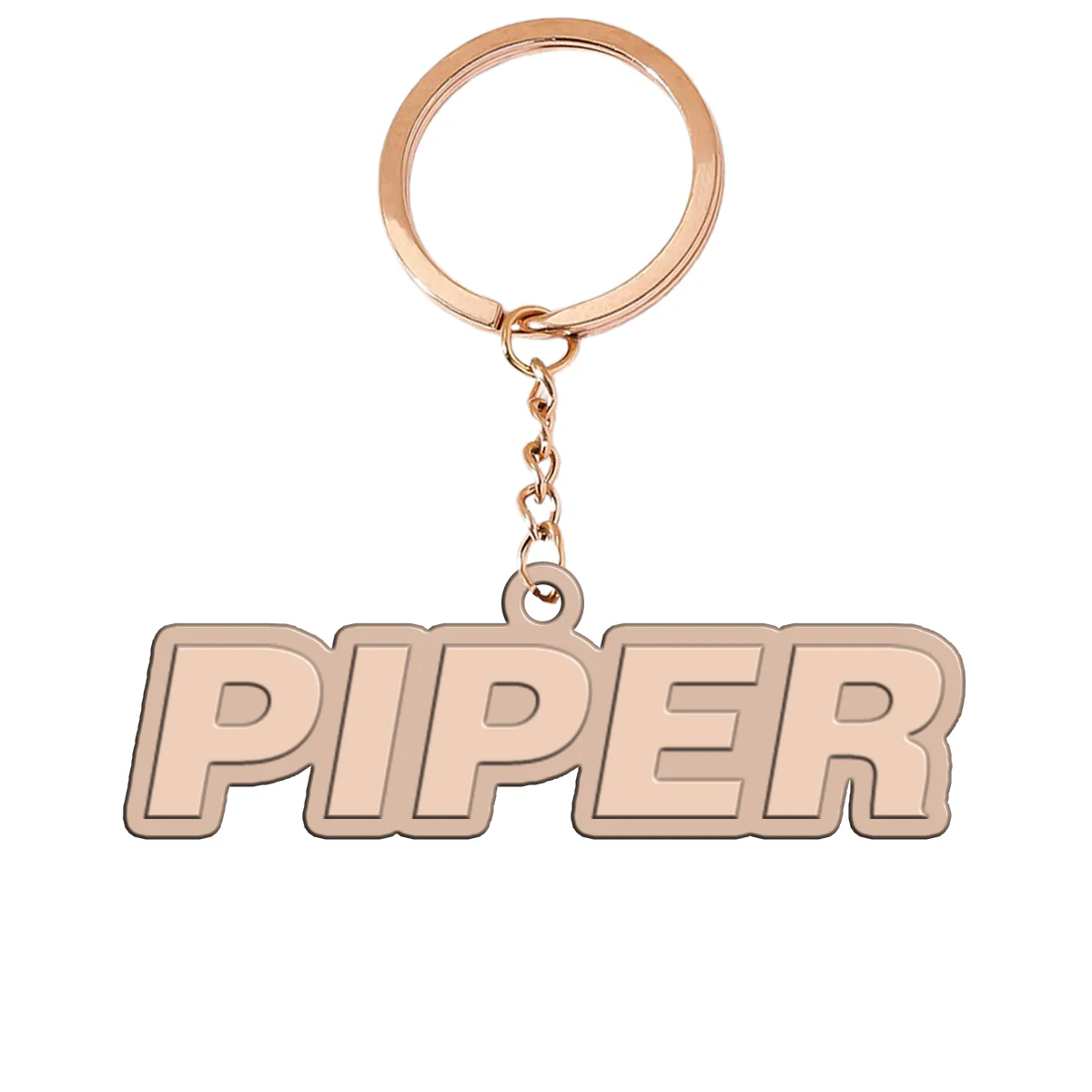 Piper & Text Designed Hollow Key Chains - Image 3