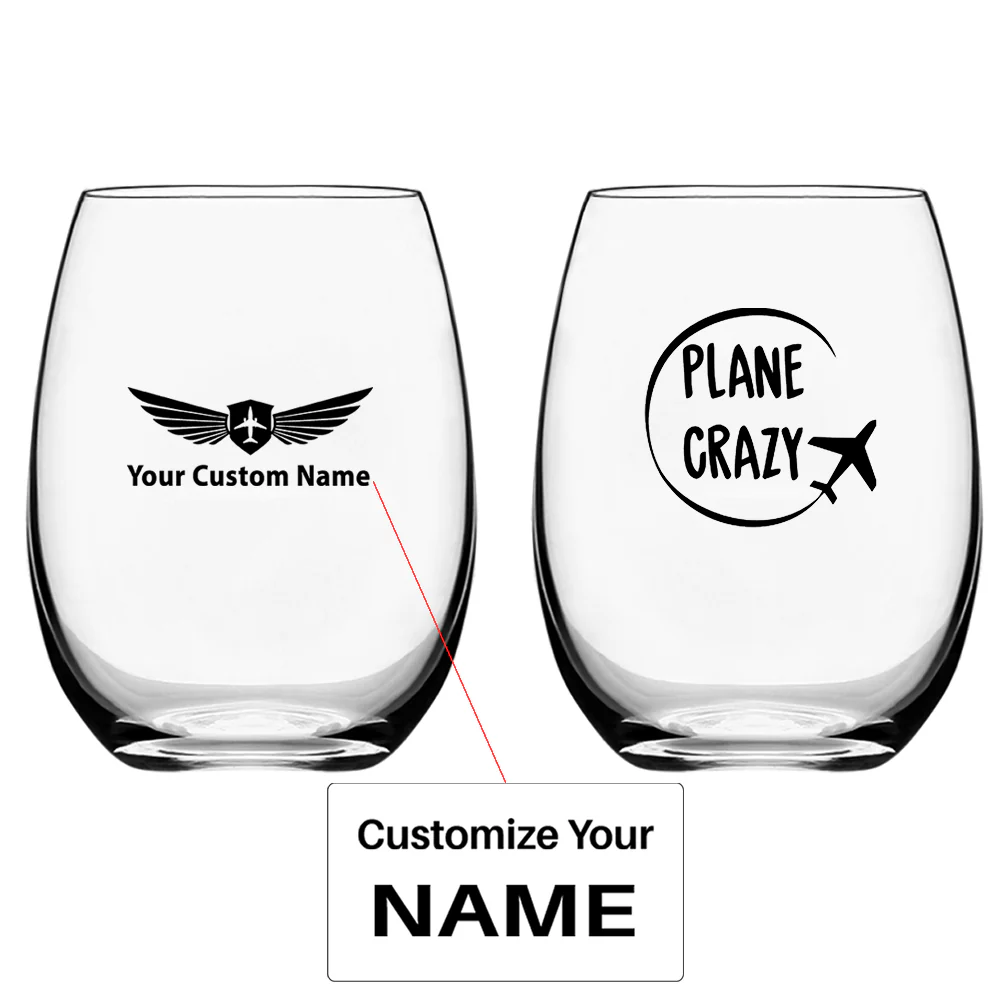 Plane Crazy Designed Water & Drink Glasses