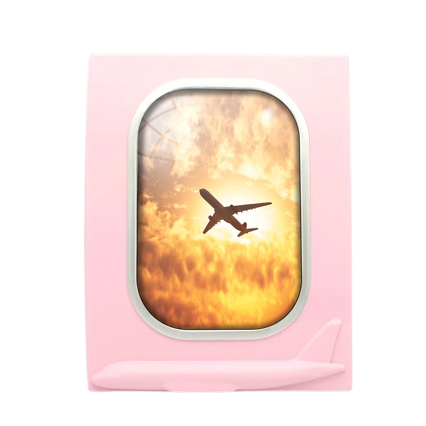 Plane Passing By Designed Airplane Window Photo Frame - Image 3