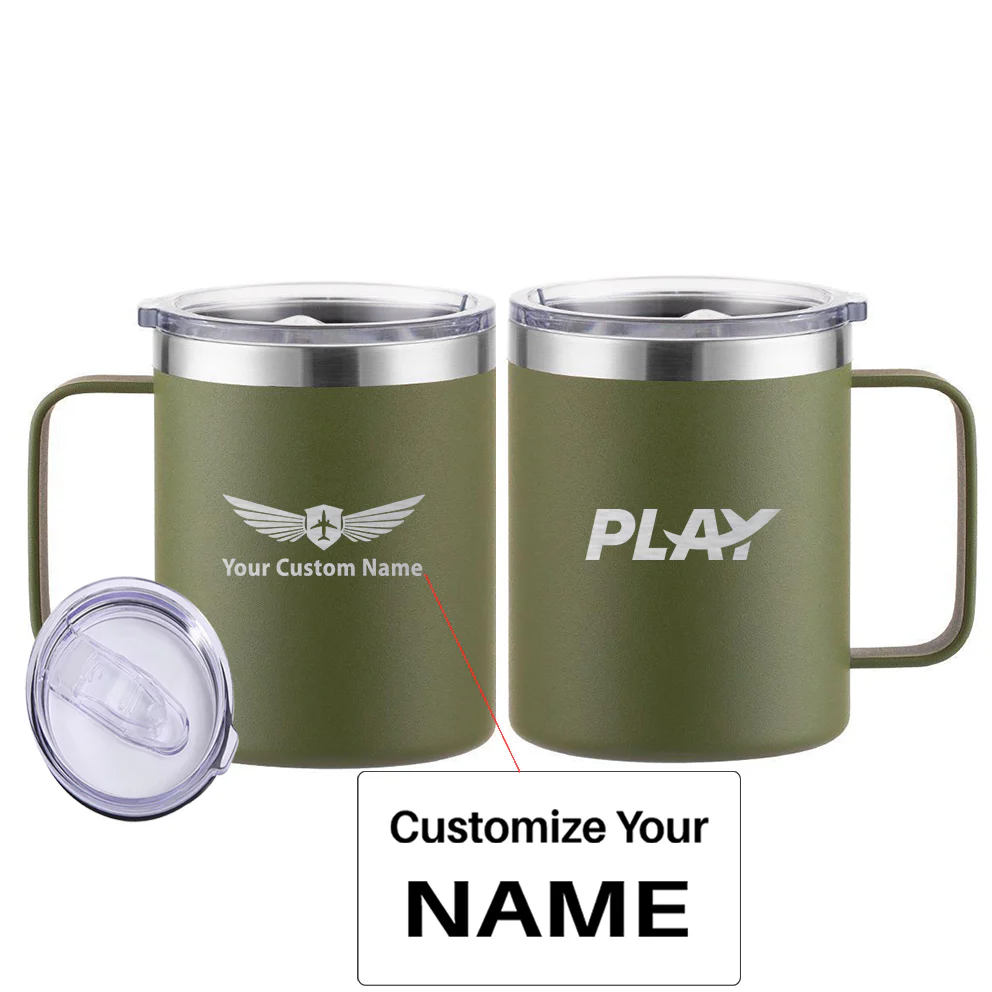 Play Airlines Designed Stainless Steel Laser Engraved Mugs - Image 7