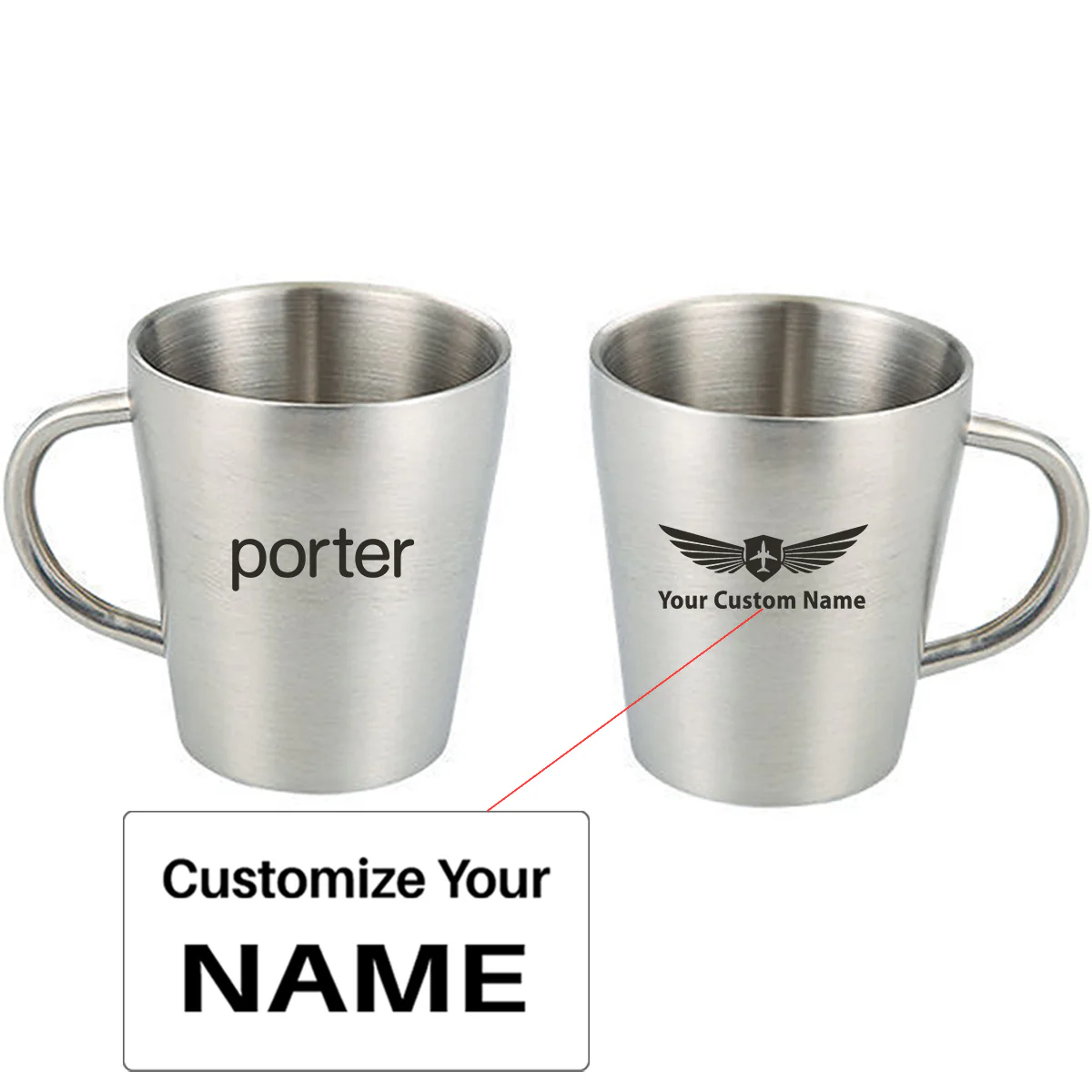 Porter Airlines Designed Stainless Steel Coffee Mugs - Image 5