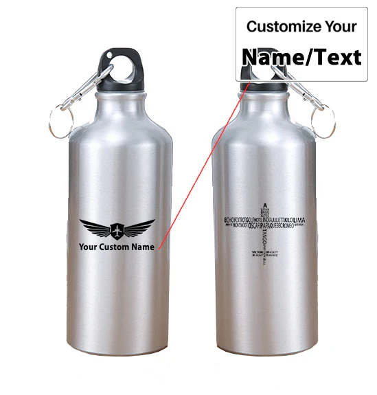Propeller Shape Aviation Alphabet Designed Thermoses