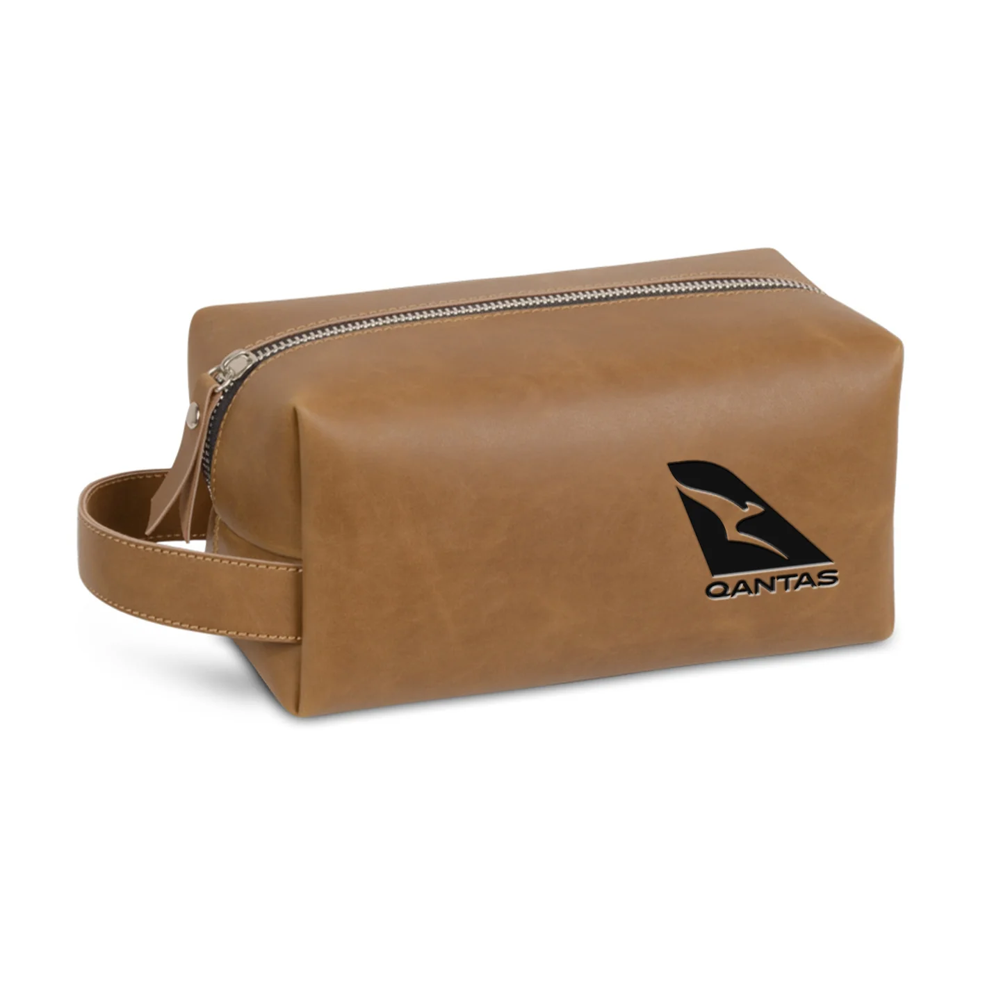 Qantas Airlines Airways Airlines Designed Leather Clutch Toiletry Bag - Image 8