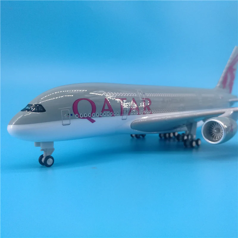 Qatar Airways Airbus A380 Airplane Model (1/200 Scale - 30CM) - Image 11