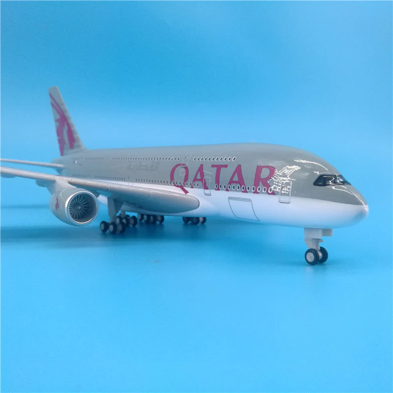 Qatar Airways Airbus A380 Airplane Model (1/200 Scale - 30CM) - Image 12