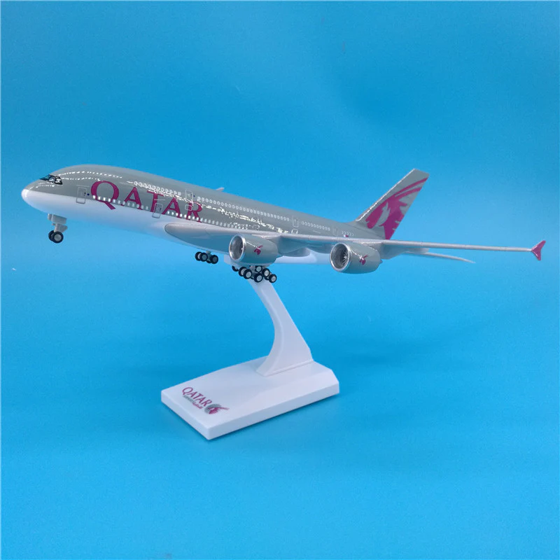 Qatar Airways Airbus A380 Airplane Model (1/200 Scale - 30CM) - Image 5