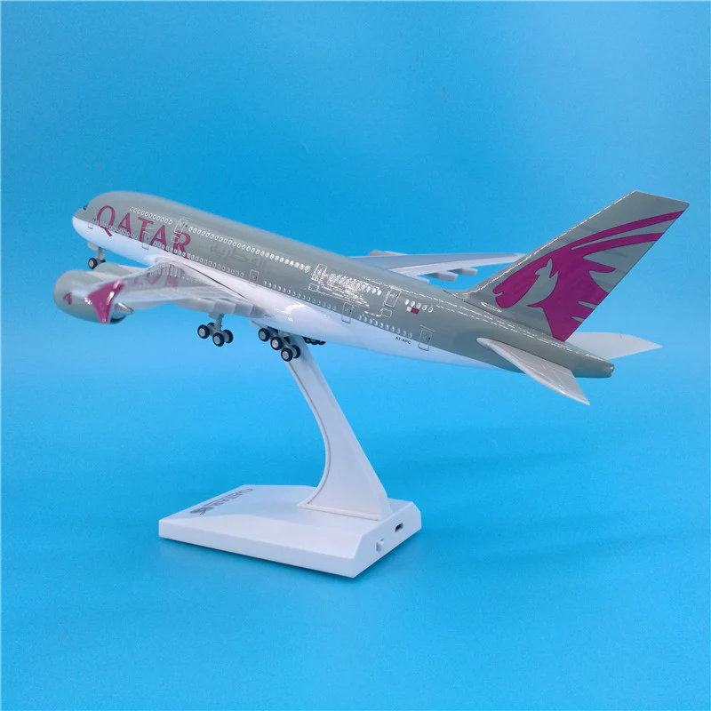 Qatar Airways Airbus A380 Airplane Model (1/200 Scale - 30CM) - Image 6