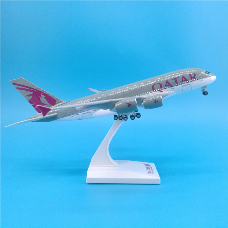 Qatar Airways Airbus A380 Airplane Model (1/200 Scale - 30CM) - Image 7