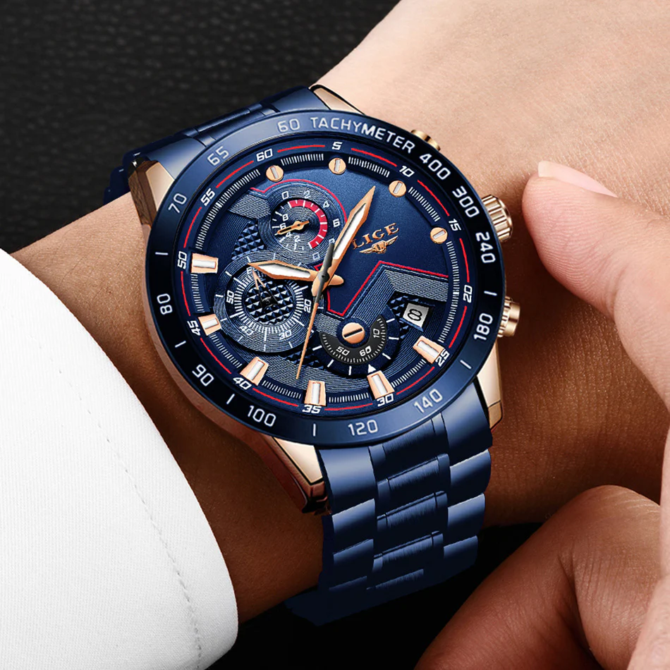 Quartz Fashion Stainless Steel Top Brand Luxury Sport Mens Watches - Image 10