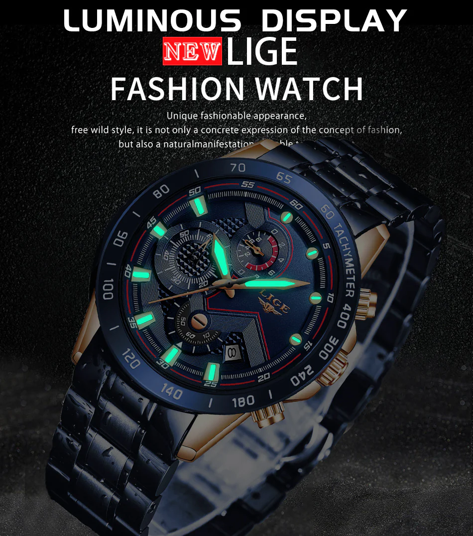 Quartz Fashion Stainless Steel Top Brand Luxury Sport Mens Watches - Image 11