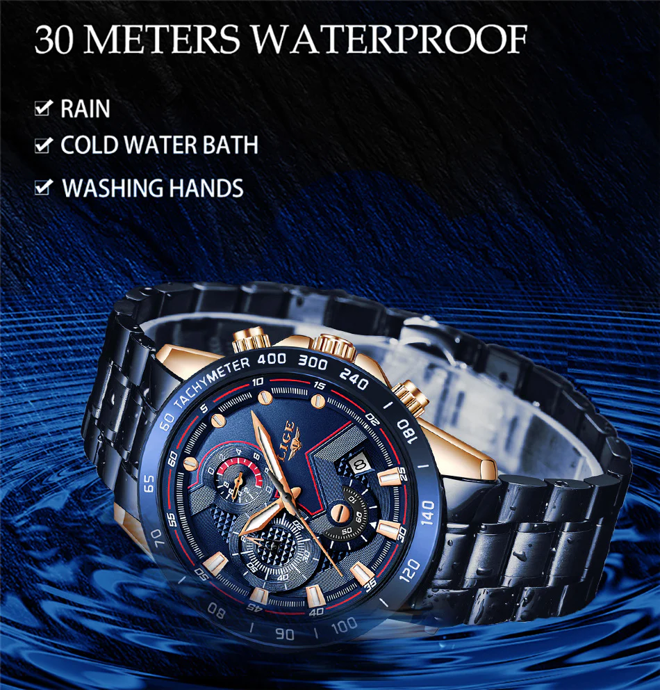 Quartz Fashion Stainless Steel Top Brand Luxury Sport Mens Watches - Image 16