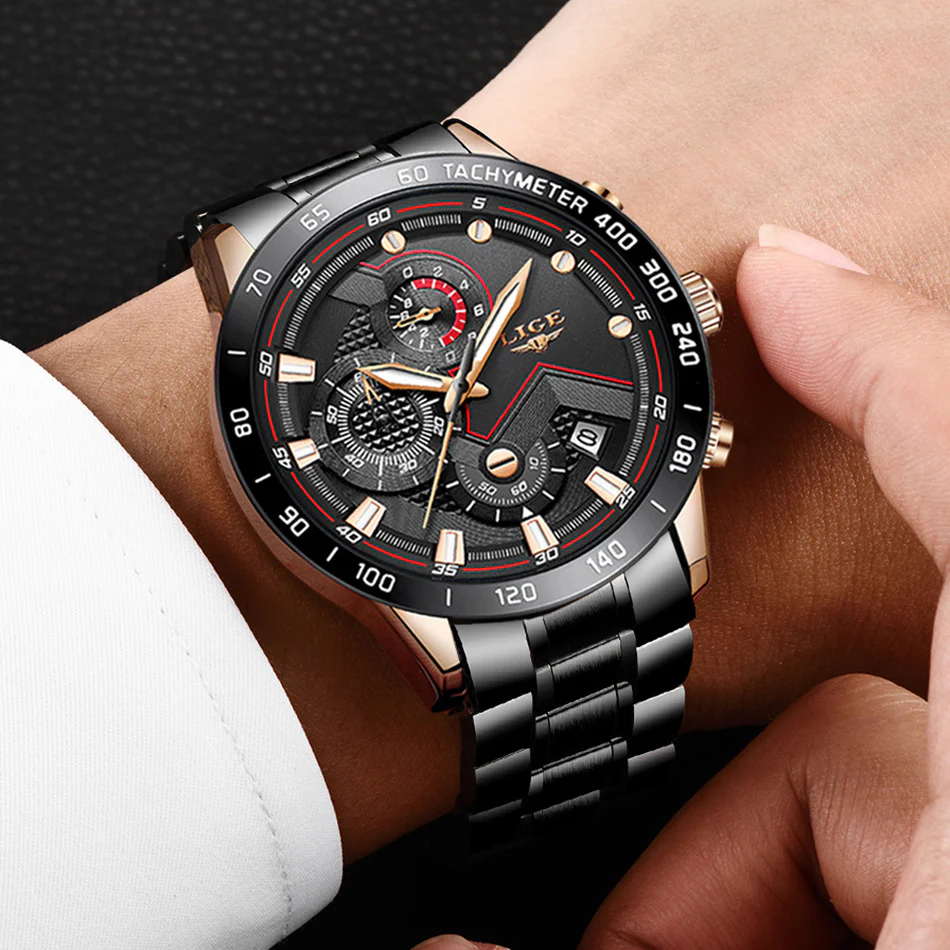Quartz Fashion Stainless Steel Top Brand Luxury Sport Mens Watches - Image 5