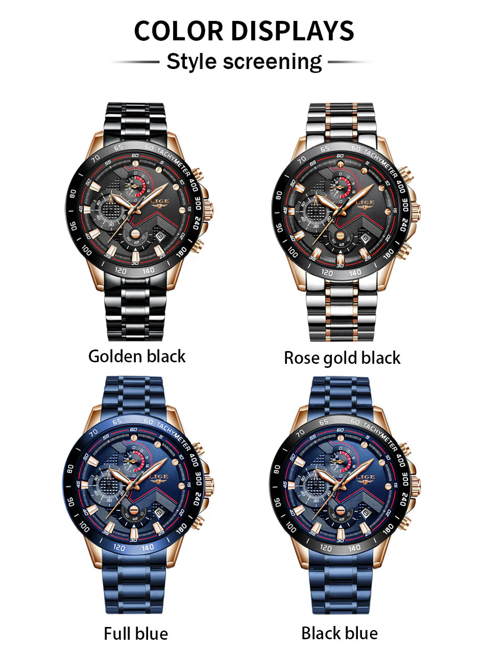 Quartz Fashion Stainless Steel Top Brand Luxury Sport Mens Watches - Image 6