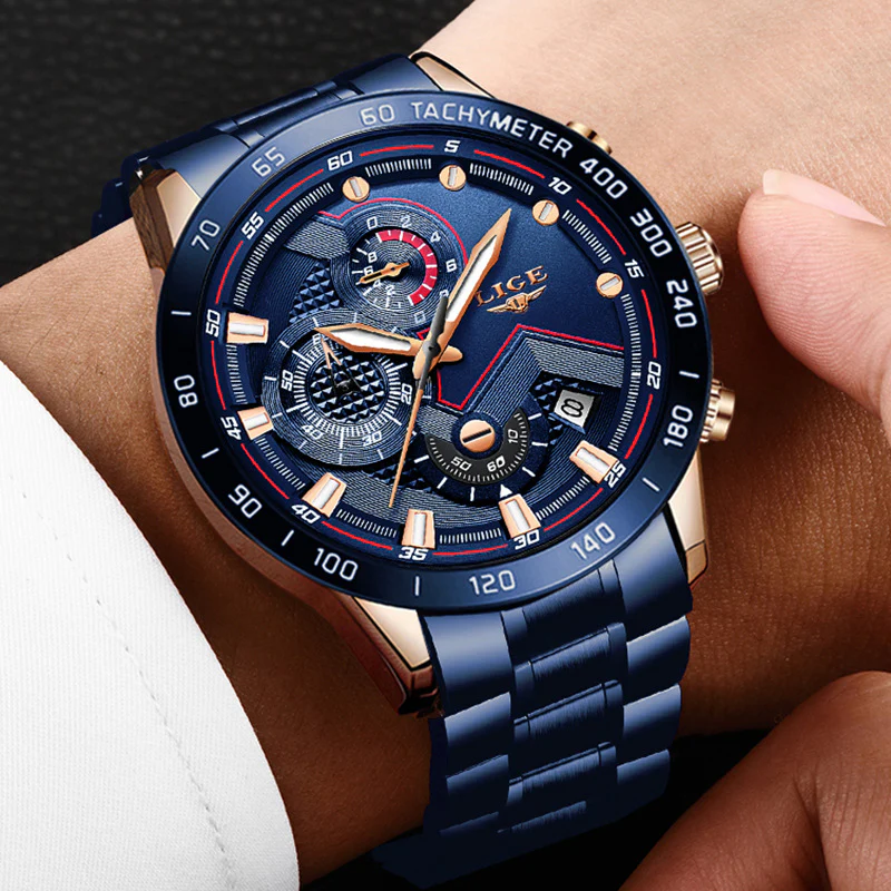 Quartz Fashion Stainless Steel Top Brand Luxury Sport Mens Watches - Image 9