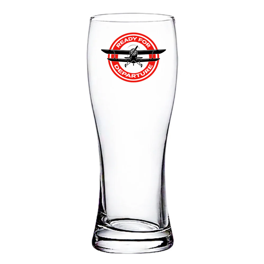 Ready for Departure Designed Pilsner Beer Glasses - Image 2
