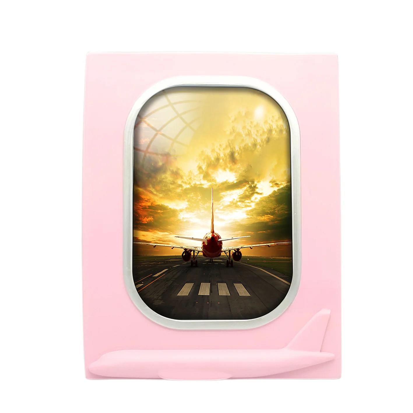 Ready for Departure Passanger Jet Designed Airplane Window Photo Frame - Image 3
