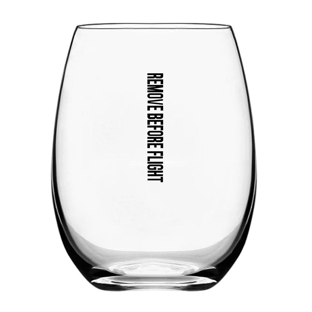 Remove Before Flight 3 Designed Water & Drink Glasses - Image 2