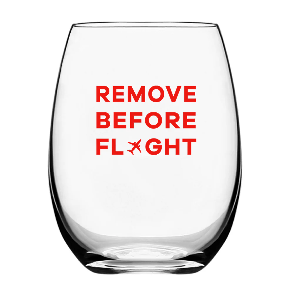 Remove Before Flight Designed Water & Drink Glasses - Image 2