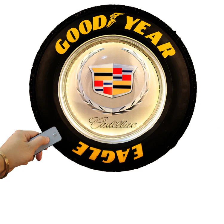 Retro Iron LED Tire Wall Hanging - Image 5