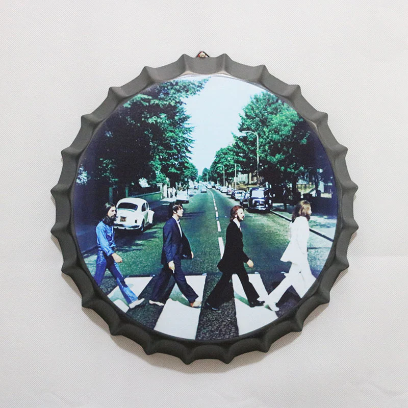 Retro Wrought Iron Beer Cap Iron Painting Wall Decoration - Image 18