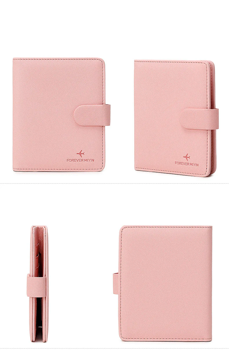 RFID Leather Passport Holder Covers Case Waterproof Travel Credit Card Wallet Passport Book - Image 3