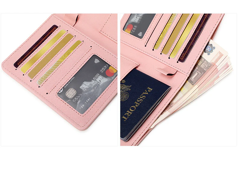 RFID Leather Passport Holder Covers Case Waterproof Travel Credit Card Wallet Passport Book - Image 6