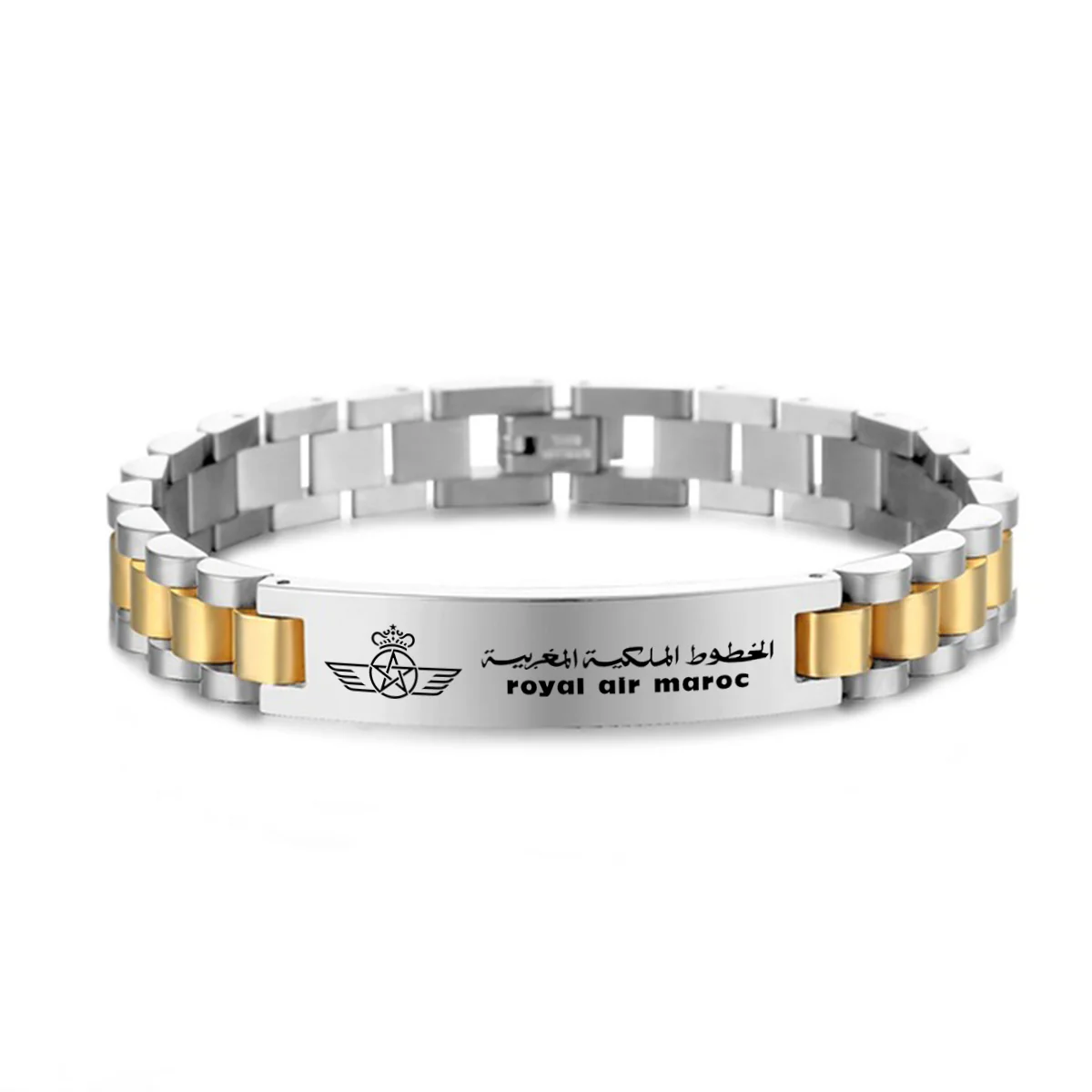 Royal Air Maroc Designed Stainless Steel Chain Bracelets - Image 3