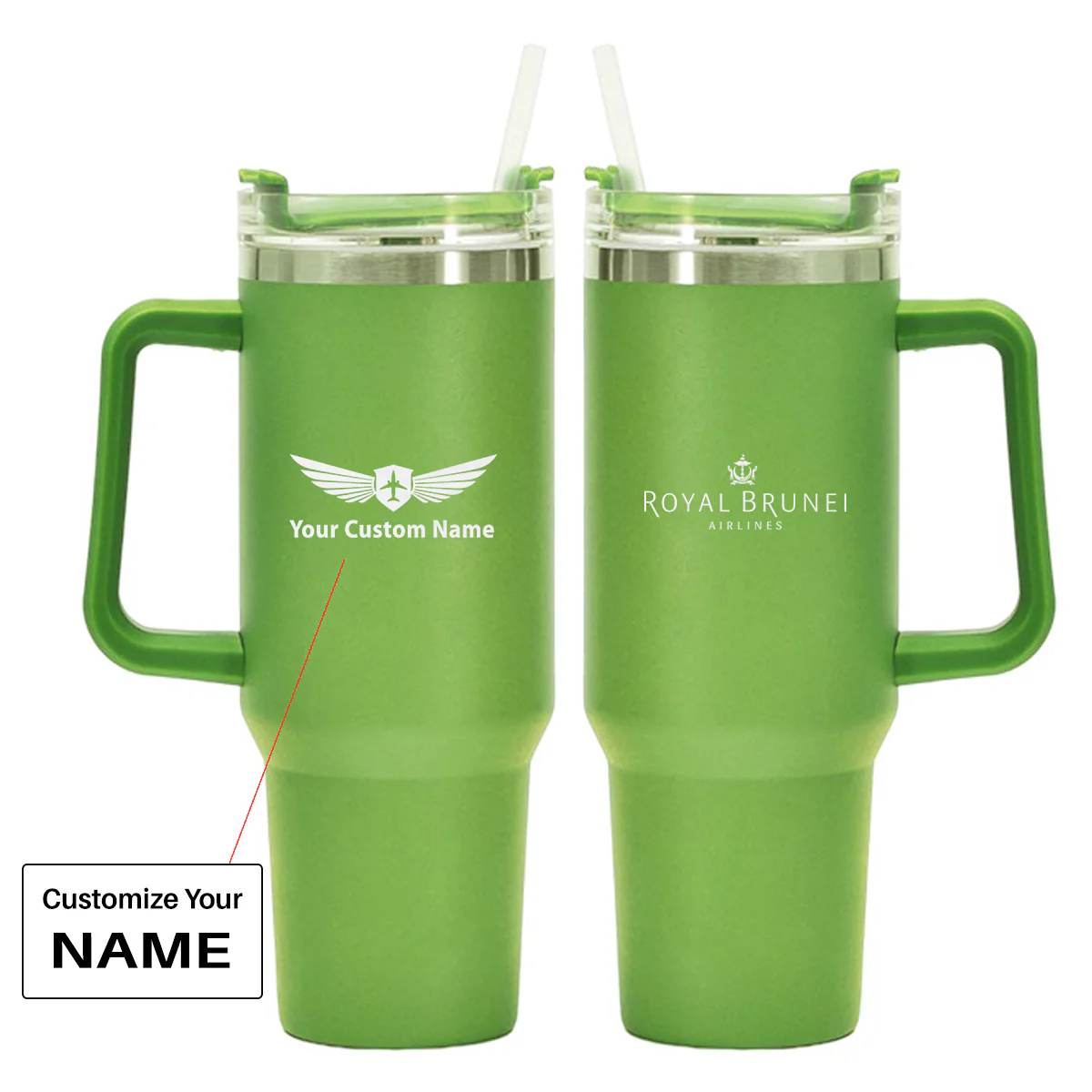 Royal Brunei Airlines Designed 40oz Stainless Steel Car Mug With Holder - Image 13