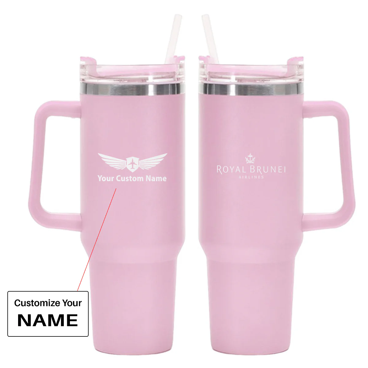 Royal Brunei Airlines Designed 40oz Stainless Steel Car Mug With Holder - Image 15