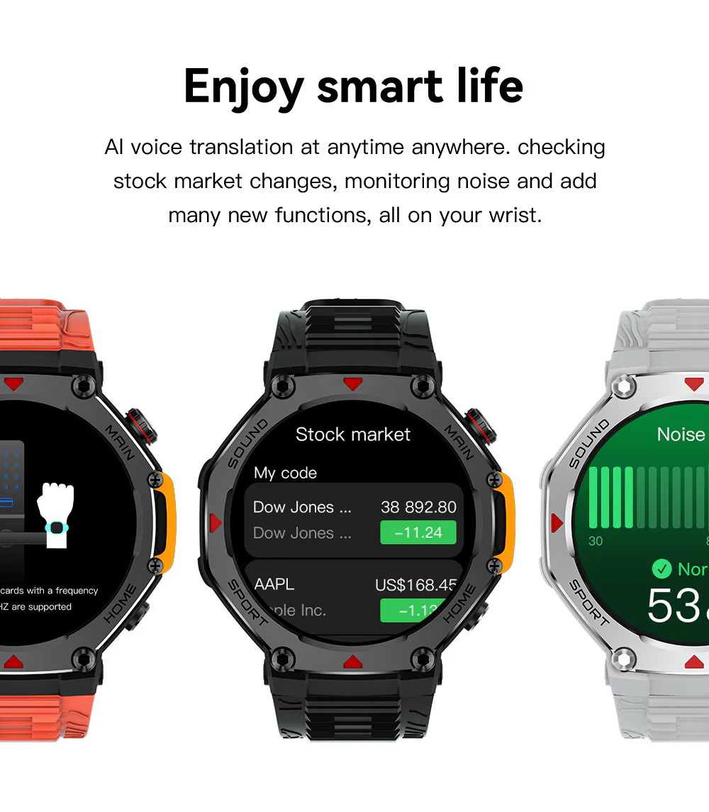 Rugged Military Smartwatch: Men's Outdoor Sports Watch with GPS Tracking, 5ATM Waterproof & HD Bluetooth Calls - Image 13