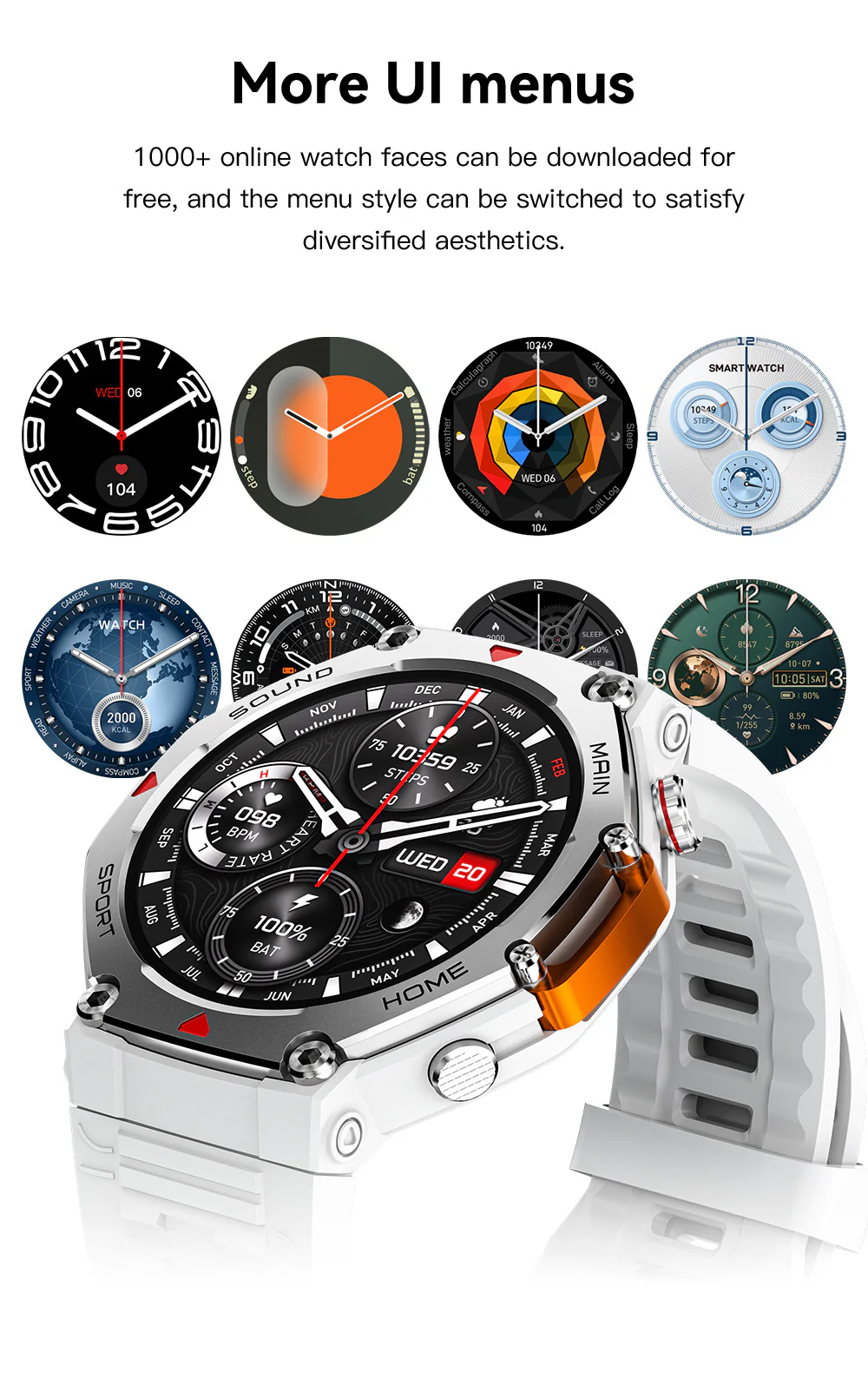 Rugged Military Smartwatch: Men's Outdoor Sports Watch with GPS Tracking, 5ATM Waterproof & HD Bluetooth Calls - Image 15