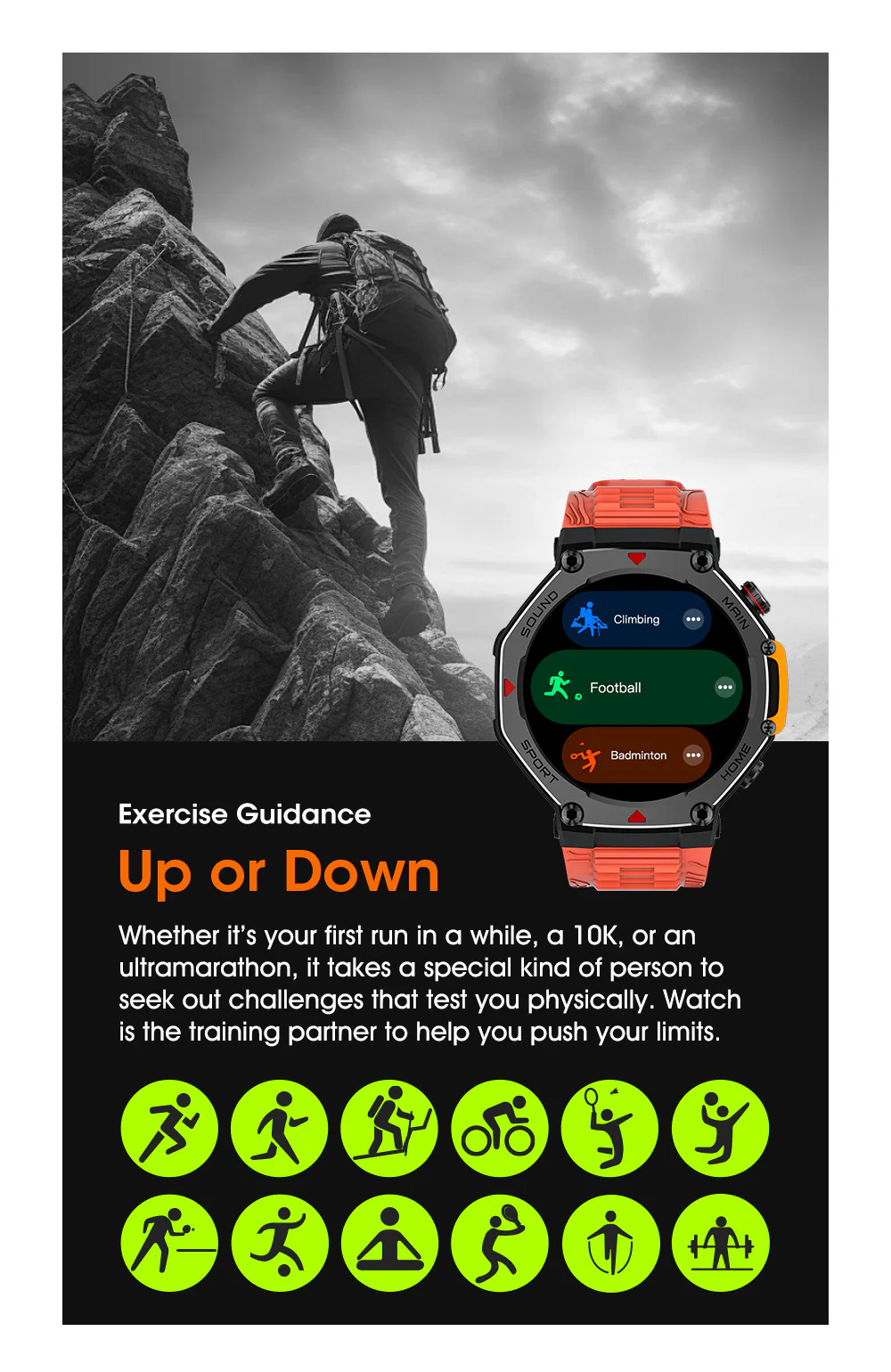 Rugged Military Smartwatch: Men's Outdoor Sports Watch with GPS Tracking, 5ATM Waterproof & HD Bluetooth Calls - Image 19