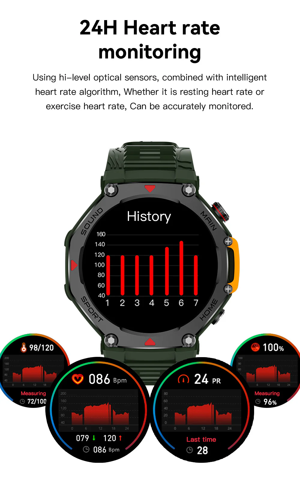 Rugged Military Smartwatch: Men's Outdoor Sports Watch with GPS Tracking, 5ATM Waterproof & HD Bluetooth Calls - Image 22