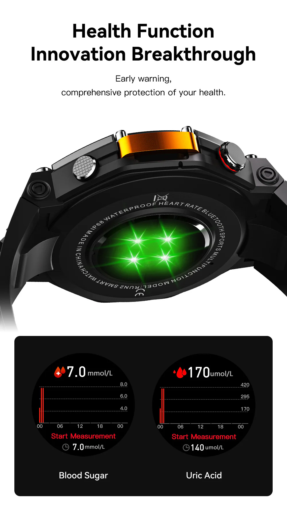 Rugged Military Smartwatch: Men's Outdoor Sports Watch with GPS Tracking, 5ATM Waterproof & HD Bluetooth Calls - Image 23