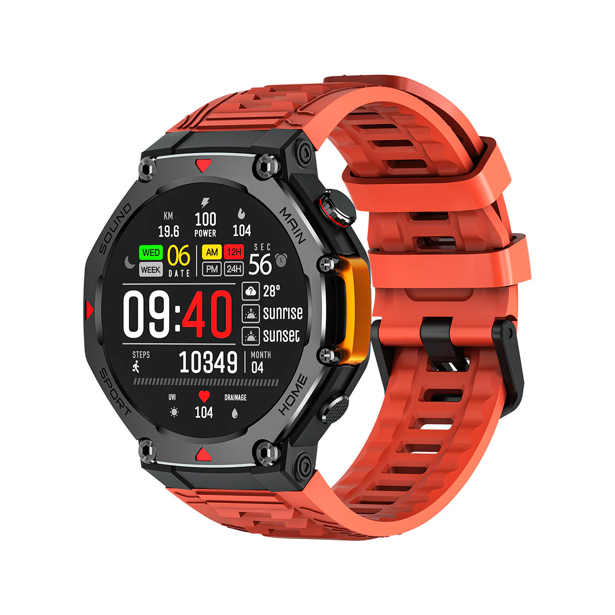 Rugged Military Smartwatch: Men's Outdoor Sports Watch with GPS Tracking, 5ATM Waterproof & HD Bluetooth Calls - Image 4