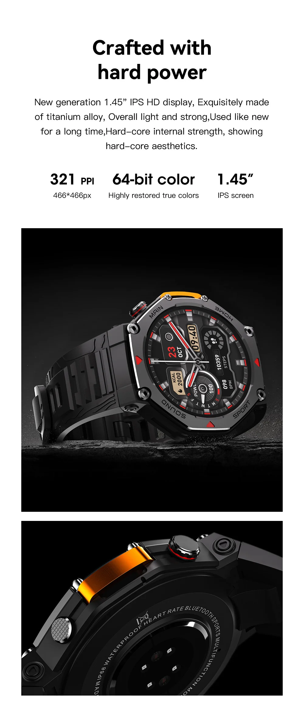 Rugged Military Smartwatch: Men's Outdoor Sports Watch with GPS Tracking, 5ATM Waterproof & HD Bluetooth Calls - Image 7