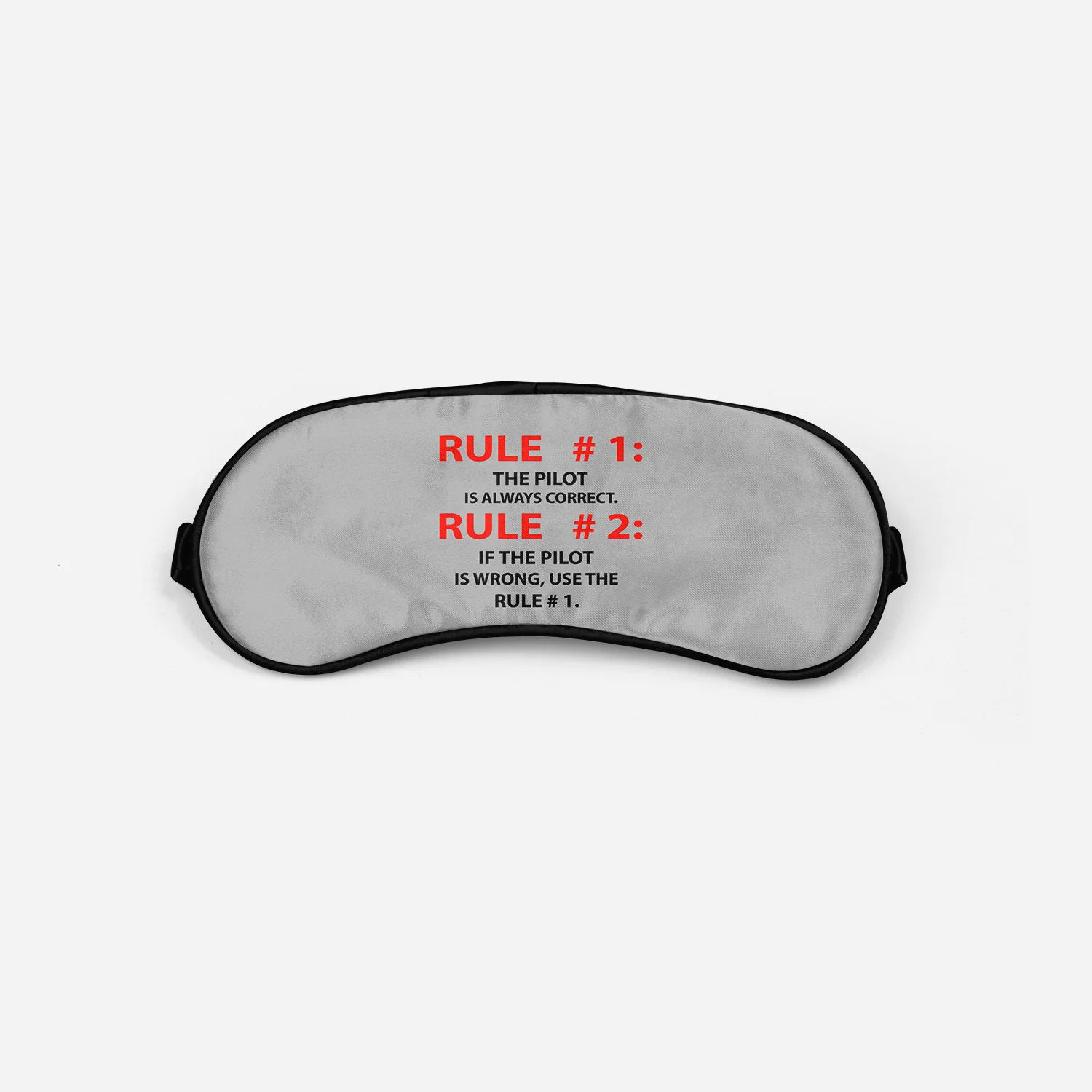 Rule 1 - Pilot is Always Correct Designed Sleep Masks - Image 4