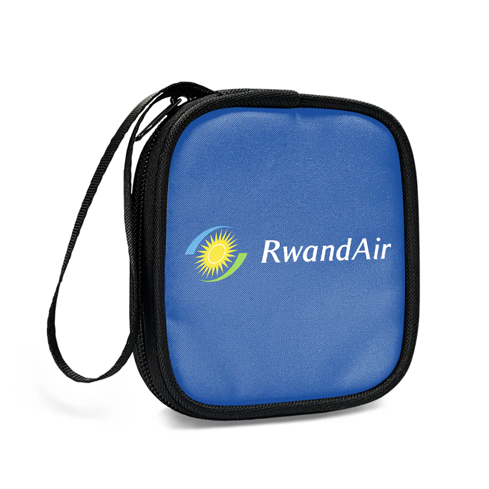 RwandAir Airlines Designed Portable Headphone Bag - Image 3