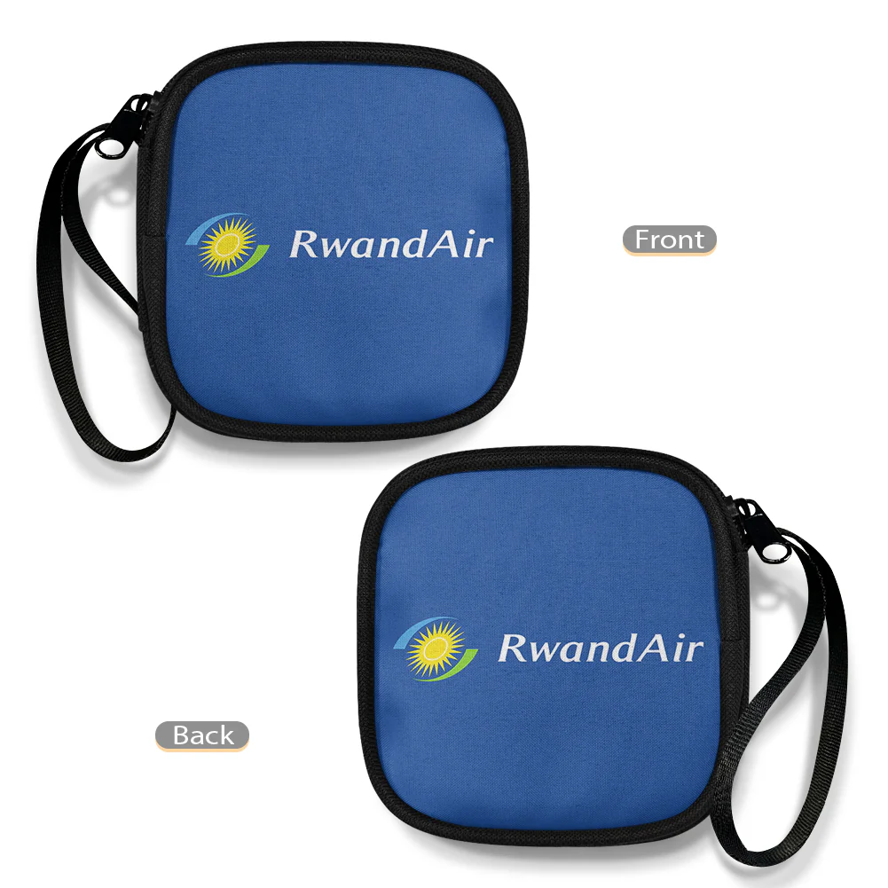 RwandAir Airlines Designed Portable Headphone Bag - Image 4