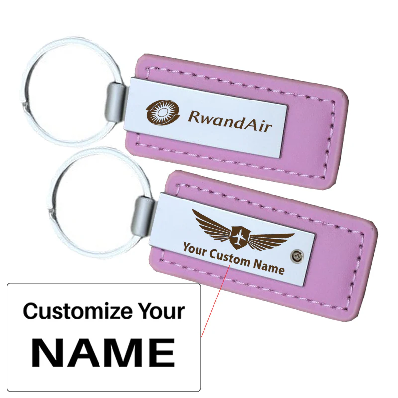 RwandAir Airlines Faux Leather Key Chains - Image 5