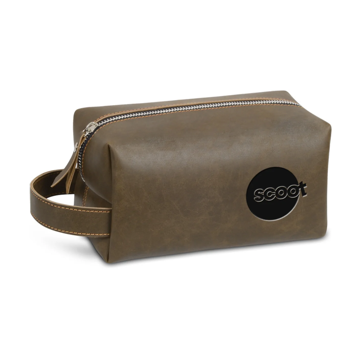 Scoot Airlines Designed Leather Clutch Toiletry Bag - Image 6