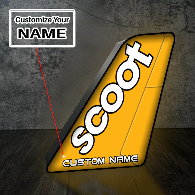 Scoot Designed Led Aircraft Tail & 3D Lamp - Image 2