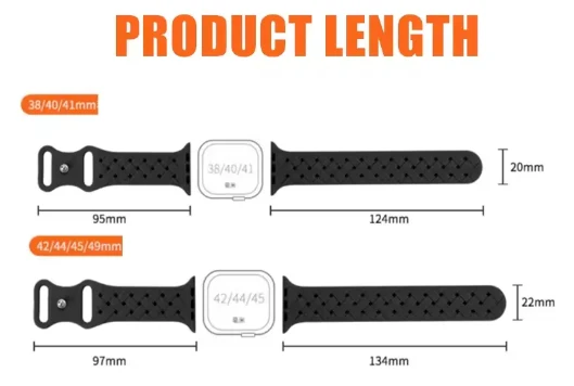 Silicone Strap for Apple Watch Band Ultra 2 Sport Breathable Bracelet - Image 12