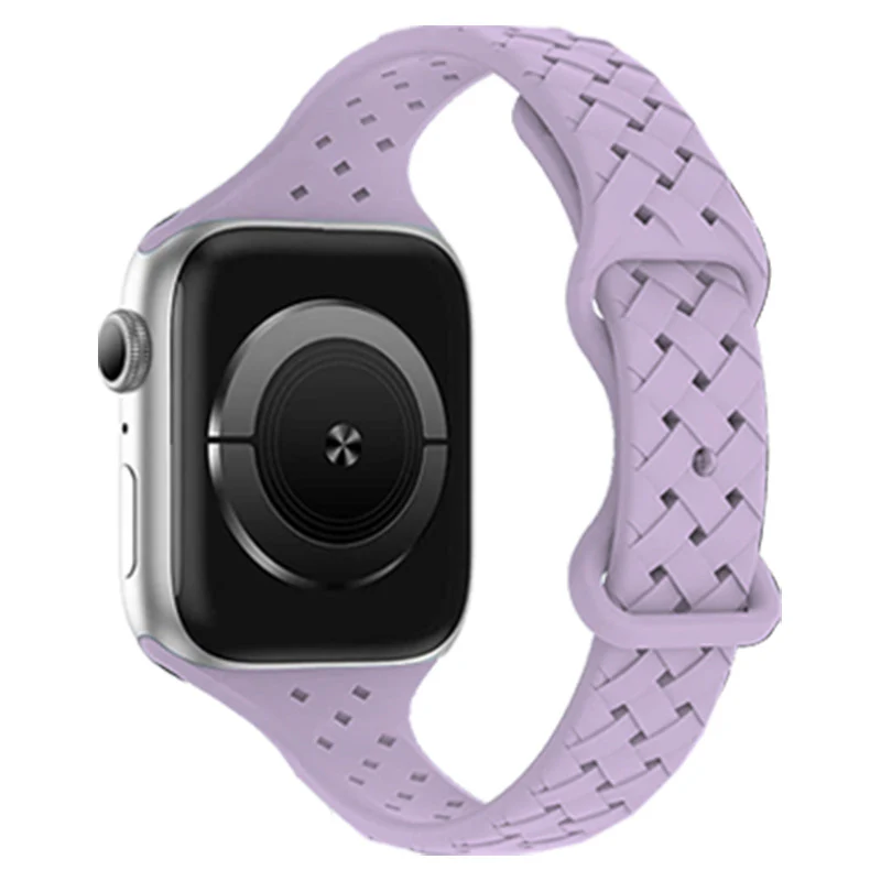 Silicone Strap for Apple Watch Band Ultra 2 Sport Breathable Bracelet - Image 5