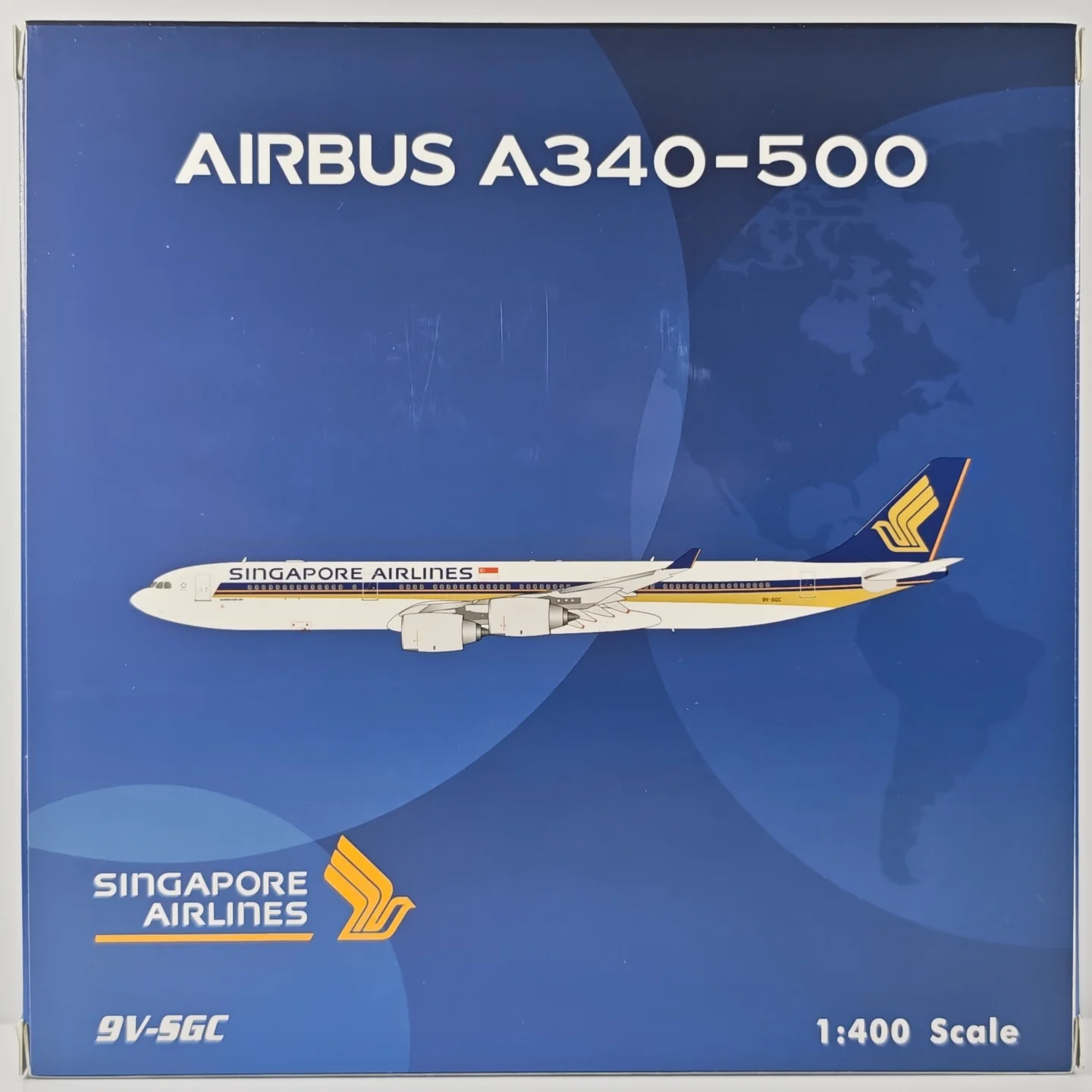 Singapore Airlines Airbus A340-500 9V-SGC Airplane Model 1/400 Scale - Image 3