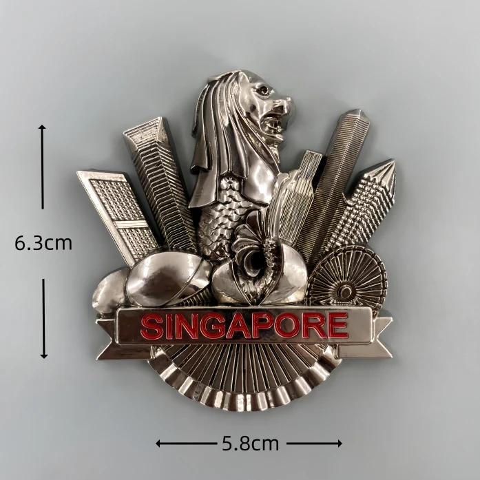 Singapore Landmark Buildings 3D Metal Fridge Magnets
