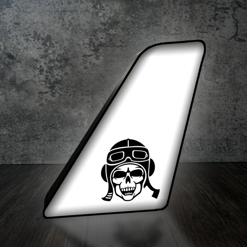 Skeleton Pilot Designed Led Aircraft Tail & 3D Lamp - Image 2
