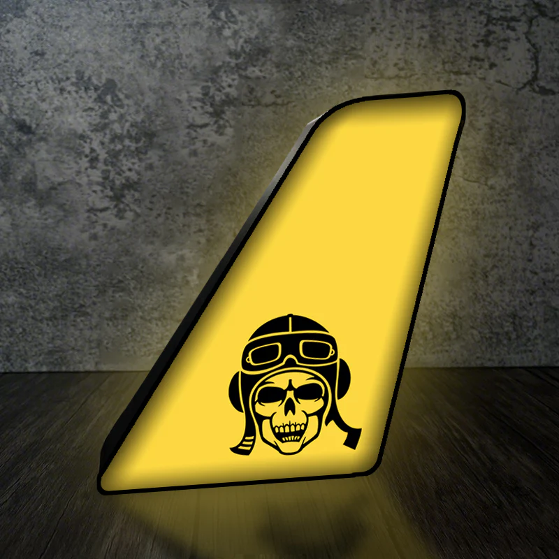 Skeleton Pilot Designed Led Aircraft Tail & 3D Lamp - Image 3