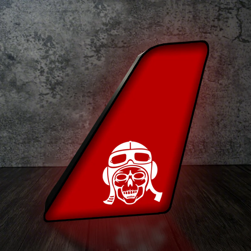Skeleton Pilot Designed Led Aircraft Tail & 3D Lamp - Image 4