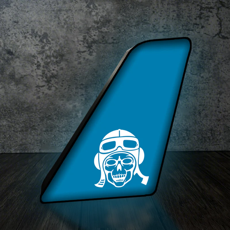 Skeleton Pilot Designed Led Aircraft Tail & 3D Lamp - Image 6